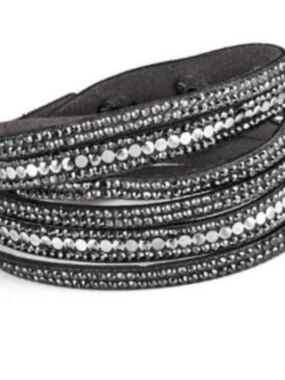 paparazzi Black Crystal Multi-Row Wrap Bracelet